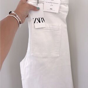 Zara White Marine Straight Wide-leg Jeans – Size 8 / EU 40 (NWT)